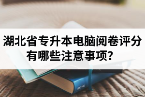 湖北省專升本電腦閱卷評分有哪些注意事項？