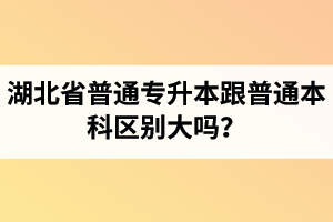 湖北省普通專(zhuān)升本跟普通本科區(qū)別大嗎？專(zhuān)升本專(zhuān)業(yè)課考什么內(nèi)容？