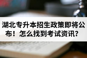 湖北省普通專升本招生政策即將公布！怎么找到最新考試資訊？