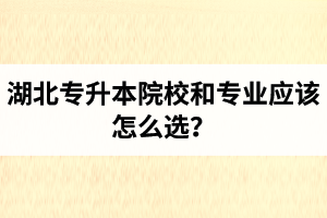 湖北專升本院校和專業(yè)應(yīng)該怎么選？公辦院校和民辦院校差別大嗎？