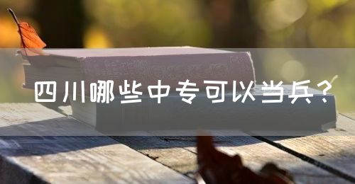 四川哪些中專可以當(dāng)兵？(圖1)