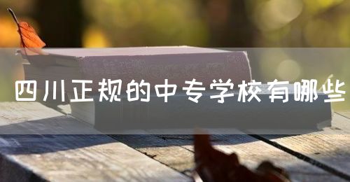 四川正規(guī)的中專學(xué)校有哪些？(圖1)